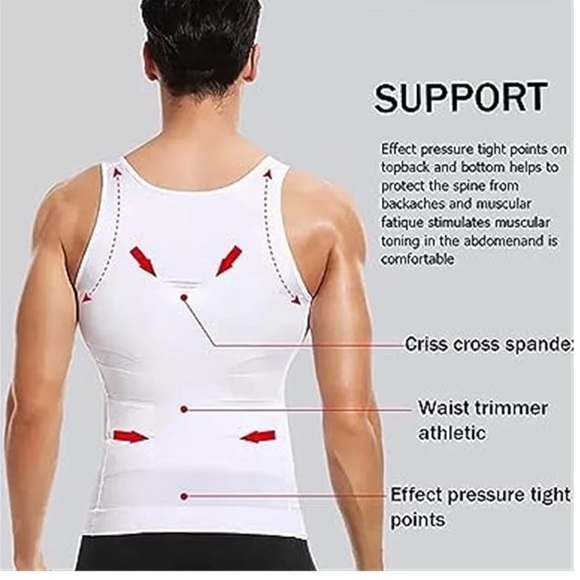 NWT, Shaperluv Tank 2.0 2Pack White and Navy Blue, body sculpting shaper - Picture 3 of 4